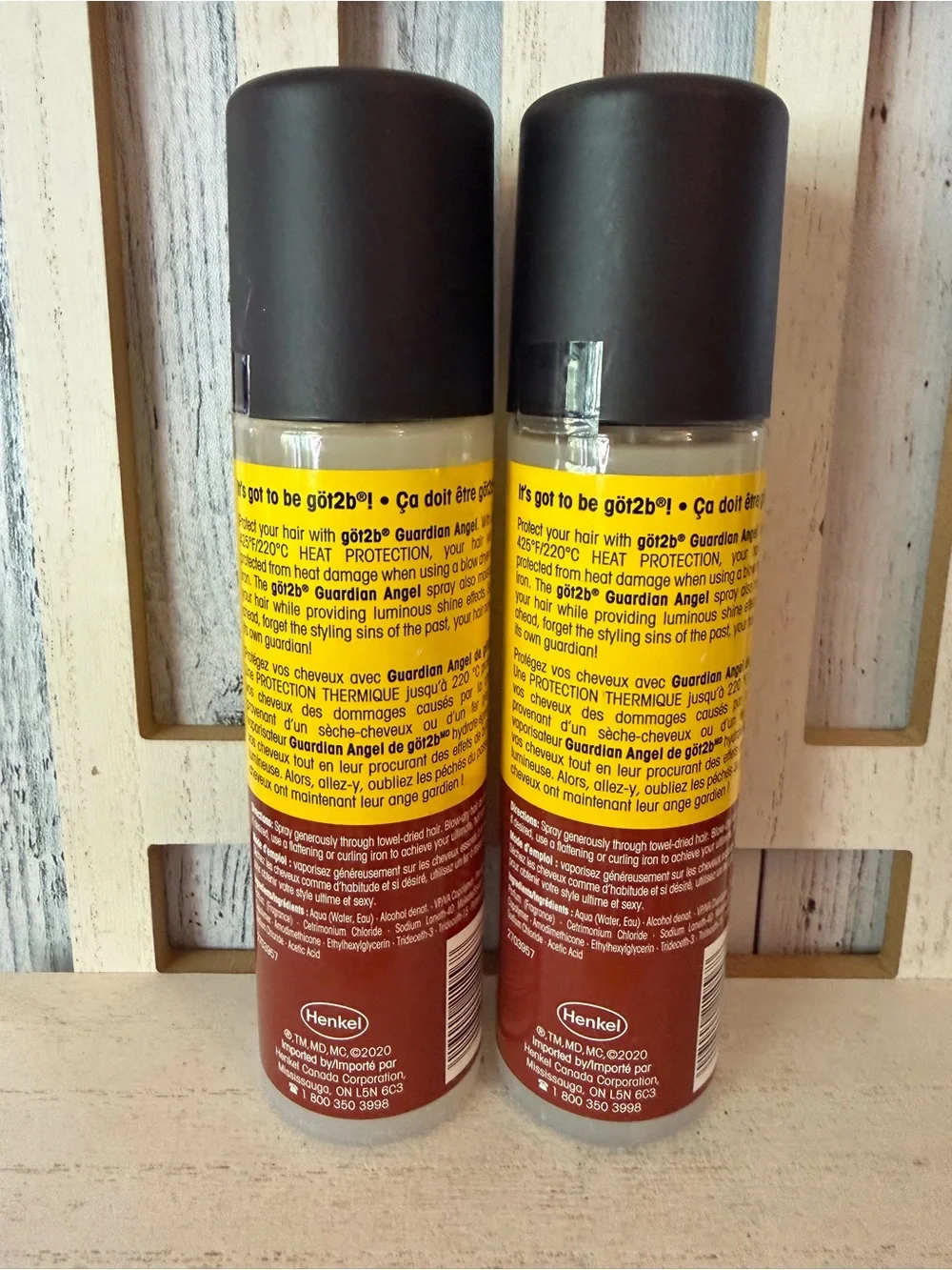 Schwarzkopf Got 2b GUARDIAN ANGEL Heat Protection Spray 425 Degrees Lot X2 Got2b